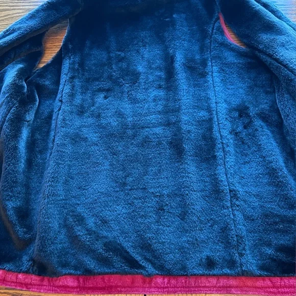 Denim&Co NWT Red Leather Faux Fur Lined Zip Vest Front Pockets Size L - Picture 9 of 11